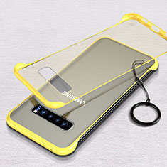 Carcasa Dura Cristal Plastico Funda Rigida Transparente S05 para Samsung Galaxy S10 Plus Amarillo
