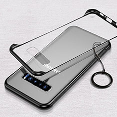 Carcasa Dura Cristal Plastico Funda Rigida Transparente S05 para Samsung Galaxy S10 Plus Negro