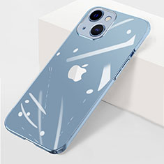 Carcasa Dura Cristal Plastico Funda Rigida Transparente WT1 para Apple iPhone 14 Azul Cielo