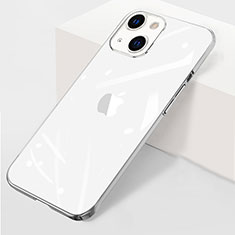 Carcasa Dura Cristal Plastico Funda Rigida Transparente WT1 para Apple iPhone 14 Plata