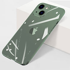 Carcasa Dura Cristal Plastico Funda Rigida Transparente WT1 para Apple iPhone 14 Verde