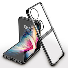 Carcasa Dura Cristal Plastico Rigida Transparente AC1 para Huawei P50 Pocket Negro