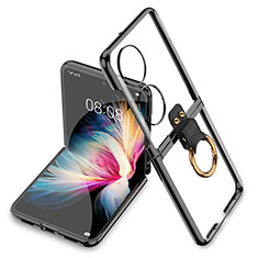 Carcasa Dura Cristal Plastico Rigida Transparente AC2 para Huawei P50 Pocket Negro