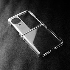 Carcasa Dura Cristal Plastico Rigida Transparente para Oppo Find N3 Flip 5G Claro