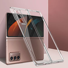 Carcasa Dura Cristal Plastico Rigida Transparente T01 para Samsung Galaxy Z Fold2 5G Claro