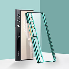 Carcasa Dura Cristal Plastico Rigida Transparente T02 para Huawei Honor V Purse 5G Verde