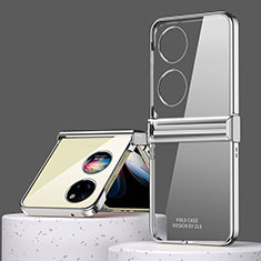 Carcasa Dura Cristal Plastico Rigida Transparente ZL1 para Huawei P50 Pocket Plata