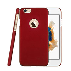 Carcasa Dura Plastico Rigida Mate con Agujero para Apple iPhone 6S Plus Rojo