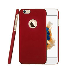 Carcasa Dura Plastico Rigida Mate con Agujero para Apple iPhone 6S Rojo