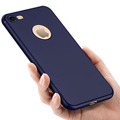 Carcasa Dura Plastico Rigida Mate con Agujero para Apple iPhone 8 Azul