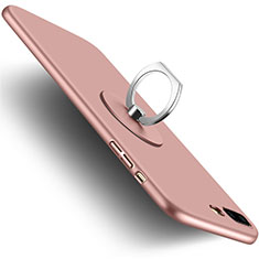 Carcasa Dura Plastico Rigida Mate con Anillo de dedo Soporte para Apple iPhone 7 Plus Rosa
