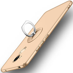 Carcasa Dura Plastico Rigida Mate con Anillo de dedo Soporte para Huawei Honor 6A Oro