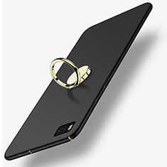 Carcasa Dura Plastico Rigida Mate con Anillo de dedo Soporte para Huawei P8 Negro
