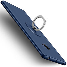 Carcasa Dura Plastico Rigida Mate con Anillo de dedo Soporte para Xiaomi Mi Note 2 Special Edition Azul