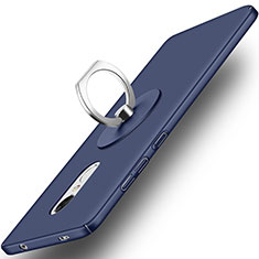 Carcasa Dura Plastico Rigida Mate con Anillo de dedo Soporte para Xiaomi Redmi Note 4 Standard Edition Azul