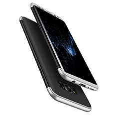 Carcasa Dura Plastico Rigida Mate Frontal y Trasera 360 Grados M03 para Samsung Galaxy S8 Plus Plata