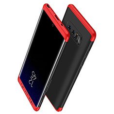 Carcasa Dura Plastico Rigida Mate Frontal y Trasera 360 Grados Q01 para Samsung Galaxy Note 8 Rojo y Negro