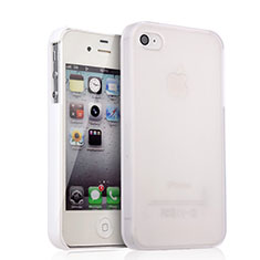 Carcasa Dura Plastico Rigida Mate para Apple iPhone 4 Blanco
