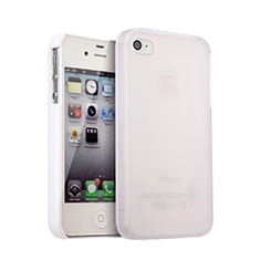 Carcasa Dura Plastico Rigida Mate para Apple iPhone 4S Blanco