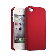Carcasa Dura Plastico Rigida Mate para Apple iPhone 4S Rojo