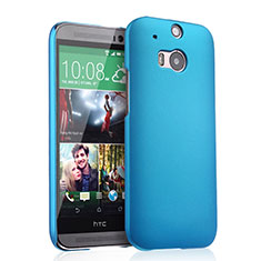 Carcasa Dura Plastico Rigida Mate para HTC One M8 Azul Cielo