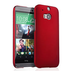 Carcasa Dura Plastico Rigida Mate para HTC One M8 Rojo