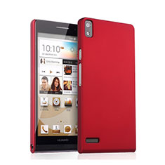 Carcasa Dura Plastico Rigida Mate para Huawei Ascend P6 Rojo