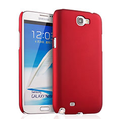 Carcasa Dura Plastico Rigida Mate para Samsung Galaxy Note 2 N7100 N7105 Rojo