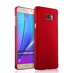 Carcasa Dura Plastico Rigida Mate para Samsung Galaxy Note 5 N9200 N920 N920F Rojo