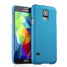 Carcasa Dura Plastico Rigida Mate para Samsung Galaxy S5 Duos Plus Azul Cielo