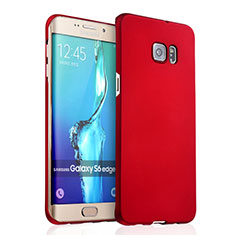 Carcasa Dura Plastico Rigida Mate para Samsung Galaxy S6 Edge+ Plus SM-G928F Rojo