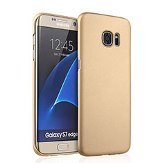 Carcasa Dura Plastico Rigida Mate para Samsung Galaxy S7 Edge G935F Oro