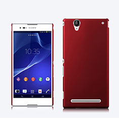 Carcasa Dura Plastico Rigida Mate para Sony Xperia T2 Ultra Dual Rojo