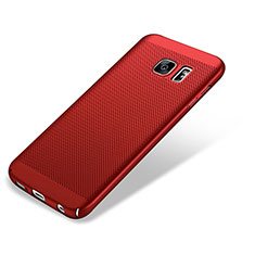 Carcasa Dura Plastico Rigida Perforada M01 para Samsung Galaxy S7 Edge G935F Rojo