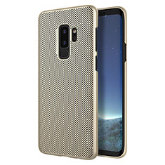 Carcasa Dura Plastico Rigida Perforada para Samsung Galaxy S9 Plus Oro