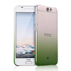 Carcasa Dura Plastico Rigida Transparente Gradient para HTC One A9 Verde