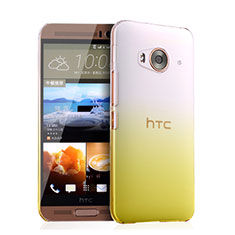 Carcasa Dura Plastico Rigida Transparente Gradient para HTC One Me Amarillo