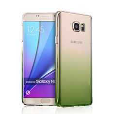 Carcasa Dura Plastico Rigida Transparente Gradient para Samsung Galaxy Note 5 N9200 N920 N920F Verde