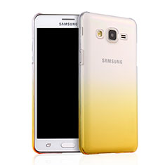 Carcasa Dura Plastico Rigida Transparente Gradient para Samsung Galaxy On5 G550FY Amarillo