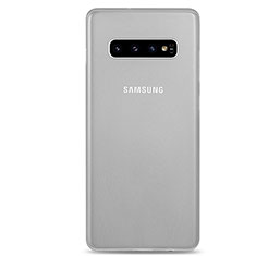 Carcasa Dura Ultrafina Transparente Funda Mate P01 para Samsung Galaxy S10 Blanco