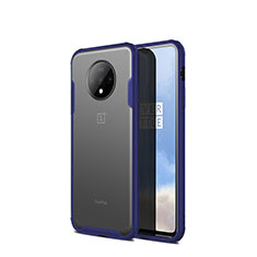 Carcasa Dura Ultrafina Transparente Funda Mate para OnePlus 7T Azul