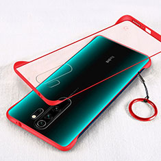 Carcasa Dura Ultrafina Transparente Funda Mate para Xiaomi Redmi Note 8 Pro Rojo