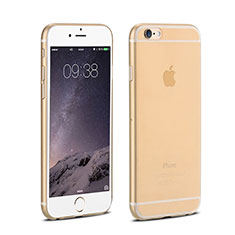 Carcasa Dura Ultrafina Transparente Mate para Apple iPhone 6 Oro