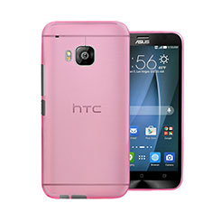 Carcasa Dura Ultrafina Transparente Mate para HTC One M9 Rosa
