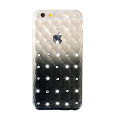 Carcasa Gel Ultrafina Transparente Gradiente Diamante para Apple iPhone 6 Negro