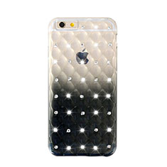 Carcasa Gel Ultrafina Transparente Gradiente Diamante para Apple iPhone 6 Plus Negro