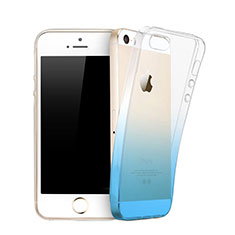 Carcasa Gel Ultrafina Transparente Gradiente para Apple iPhone SE Azul