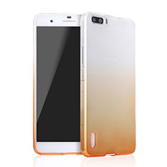 Carcasa Gel Ultrafina Transparente Gradiente para Huawei Honor 6 Plus Amarillo