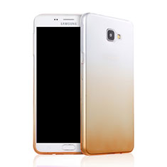 Carcasa Gel Ultrafina Transparente Gradiente para Samsung Galaxy A9 Pro (2016) SM-A9100 Amarillo