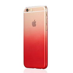Carcasa Gel Ultrafina Transparente Gradiente Z01 para Apple iPhone 6 Rojo